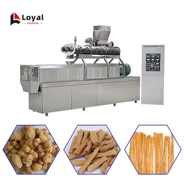 11-20kw Automatically Textured Vegetable Protein TVP Line Machine 600-1000kg/h