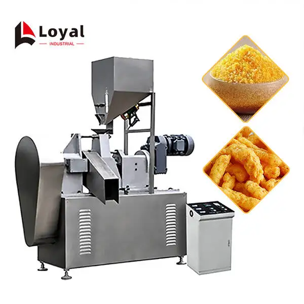 FULL AUTOMATIC FRIED CHEETOS KURKURE MAKING MACHINE ROTARY HEAD EXTRUDER PRICE