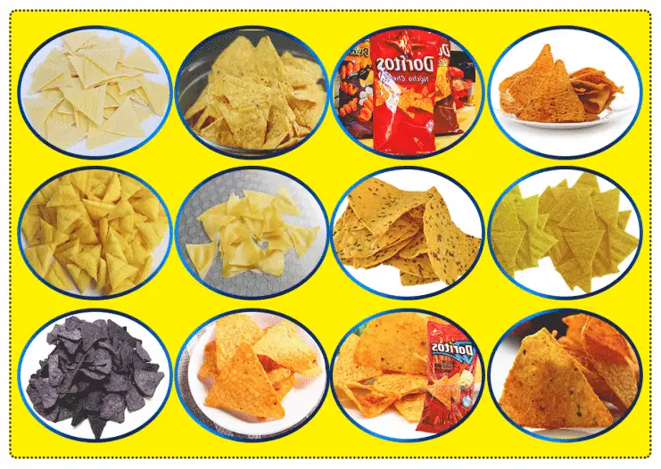 FINISHED PRODUCTS PICTURES for Doritos Tortilla Chips Making Machine