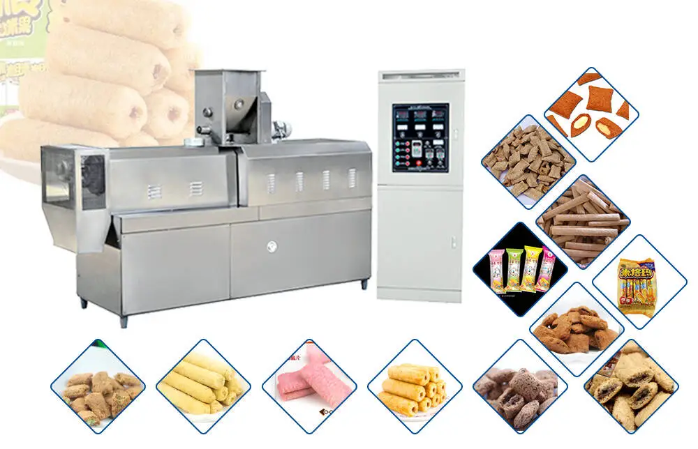Description&nbsp;of&nbsp;high Automatic Core Filling Snack Food Processing Line
