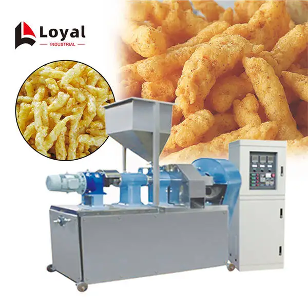 FULL AUTOMATIC FRIED CHEETOS KURKURE MAKING MACHINE ROTARY HEAD EXTRUDER PRICE