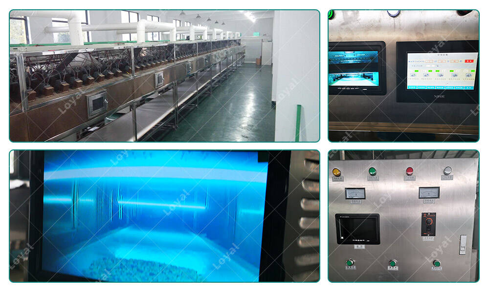 Tunnel Continuous Microwave Puffed Prawn Cracker Microwave&nbsp;Machine In Production Workshop&nbsp;