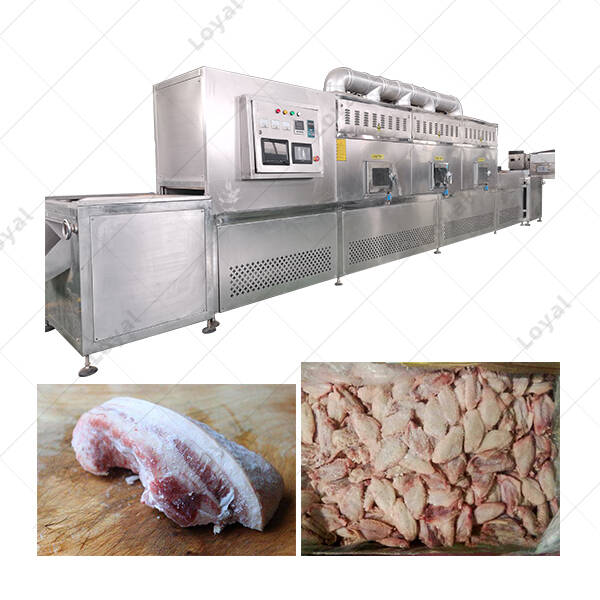 Tunnel Microwave Frozen Meat Mutton Processing Thawing Machine